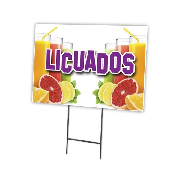 Signmission Licuados Yard Sign & Stake outdoor plastic coroplast window, C-1216 Licuados C-1216 Licuados - main